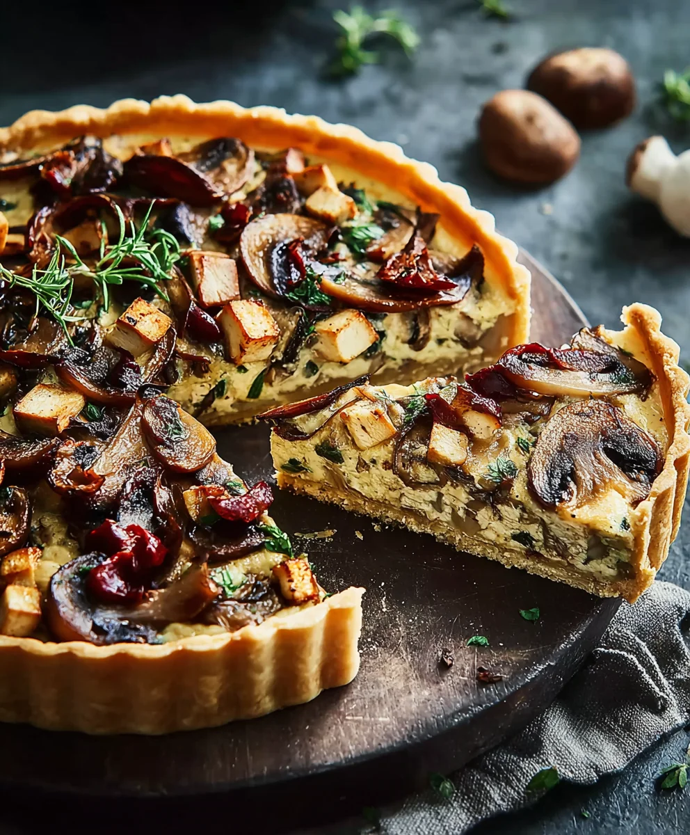 Vegane Pilztarte: Cremig, köstlich, einfach