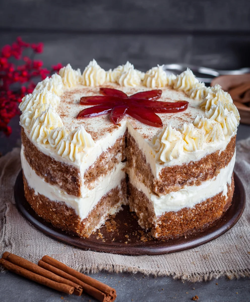 Spekulatiustorte: Mascarponecreme & Zimtpflaumen