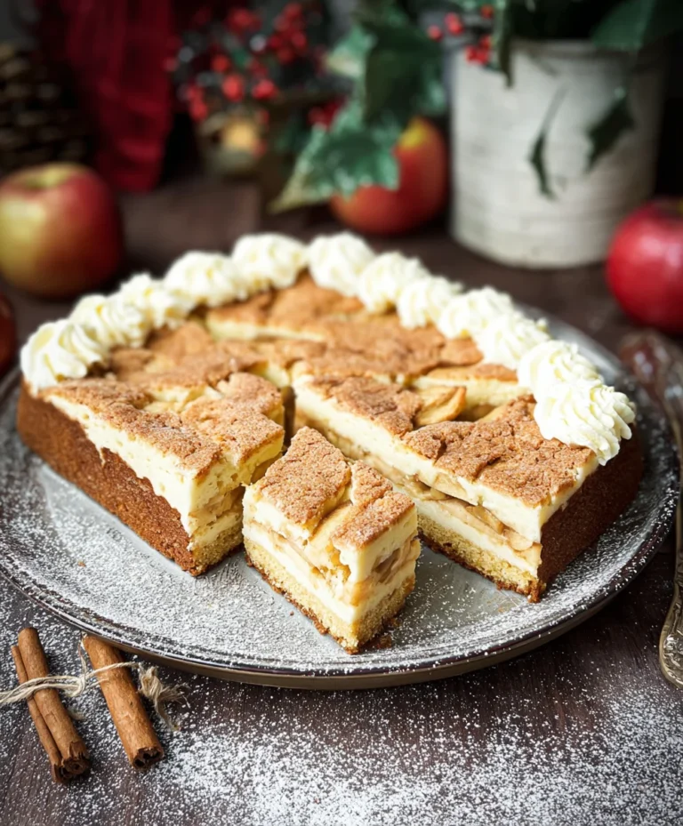 Spekulatius Apfelkuchen vom Blech (ohne Backen)