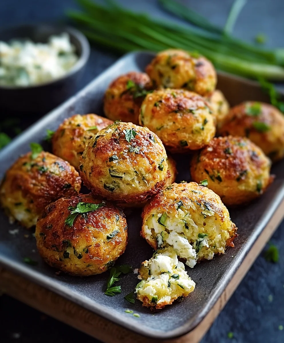 Knusprige Zucchini Feta Bällchen: Ofenrezept Einfach