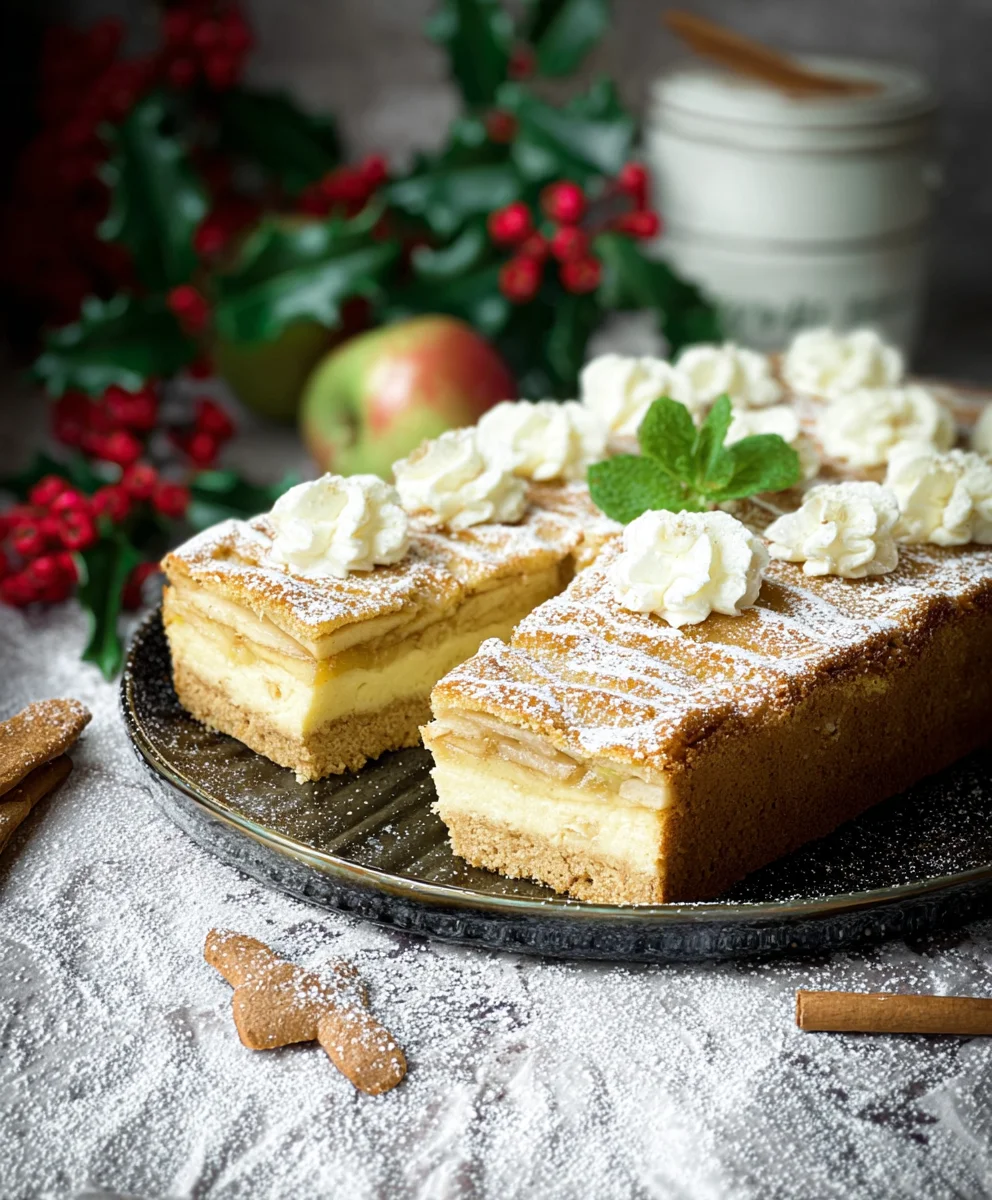 Spekulatius Apfelkuchen vom Blech (ohne Backen)