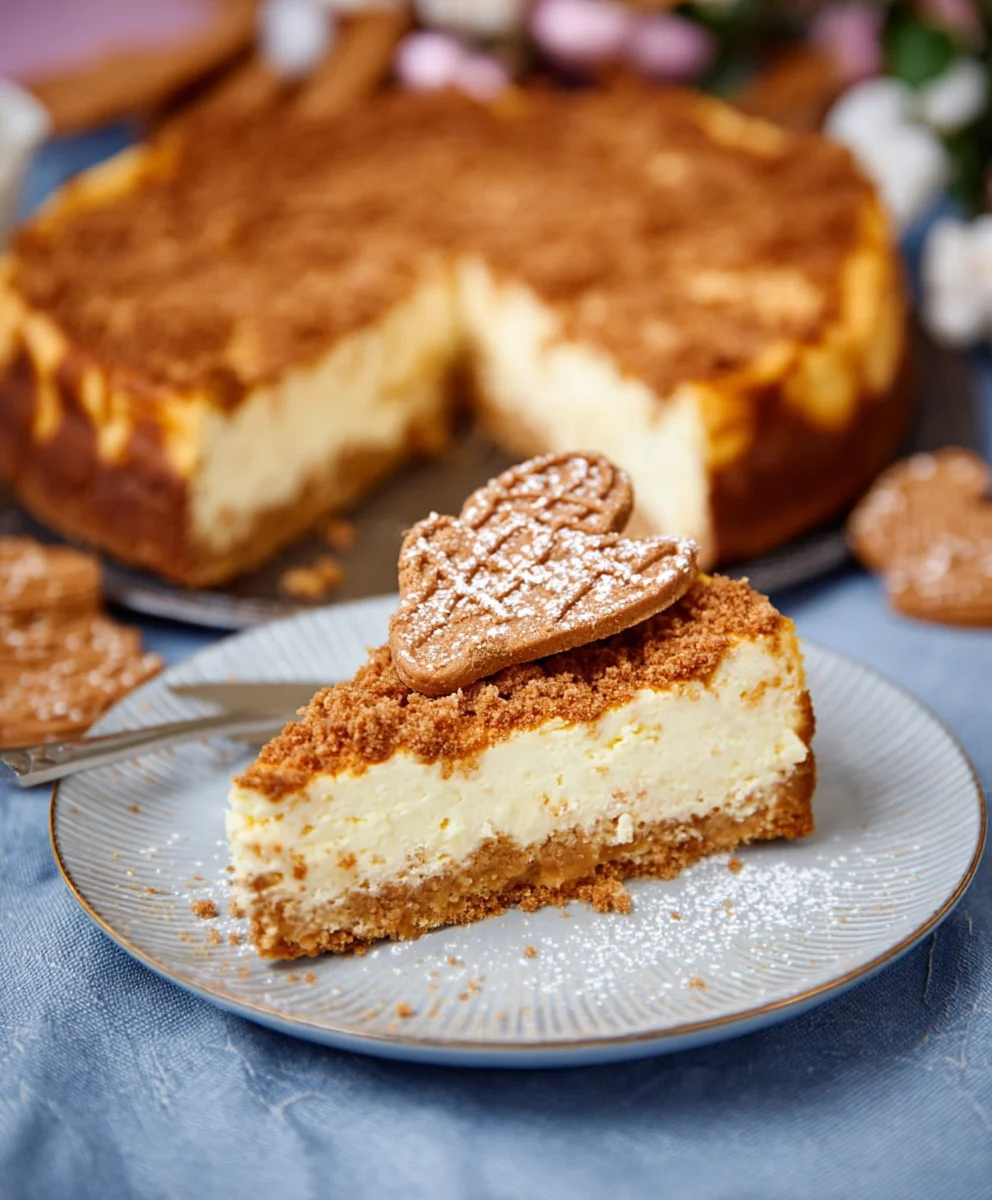 Spekulatius-Käsekuchen: Keksboden & Frischkäse