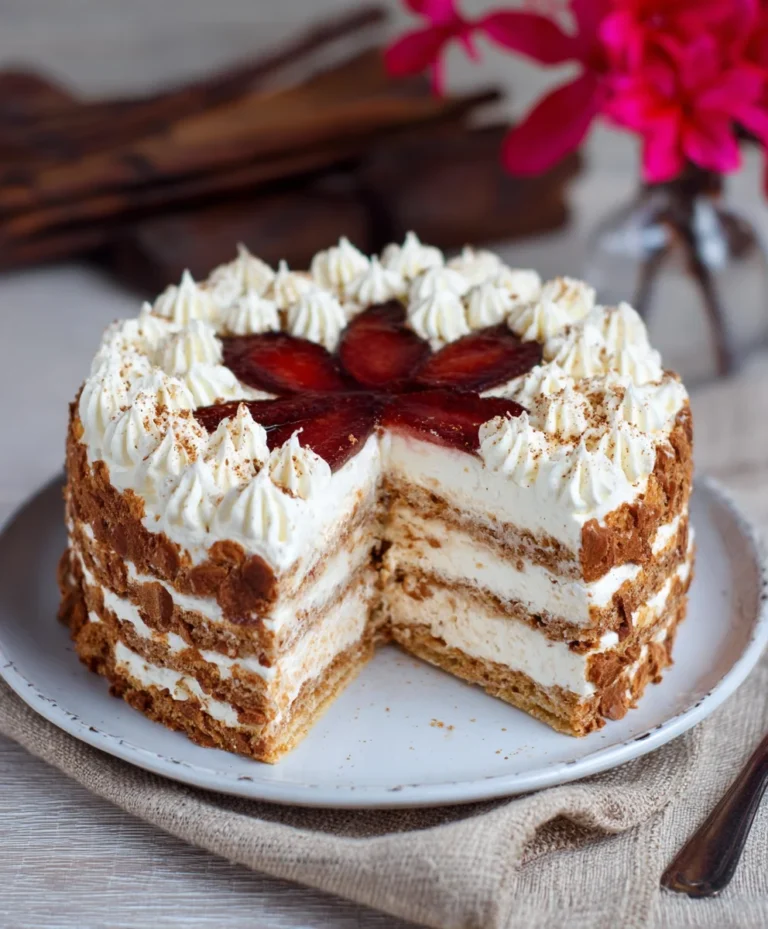 Spekulatiustorte: Mascarponecreme & Zimtpflaumen