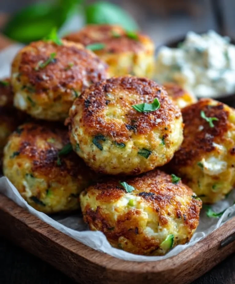 Knusprige Zucchini-Feta-Bällchen (Ofen) – Einfach Lecker!