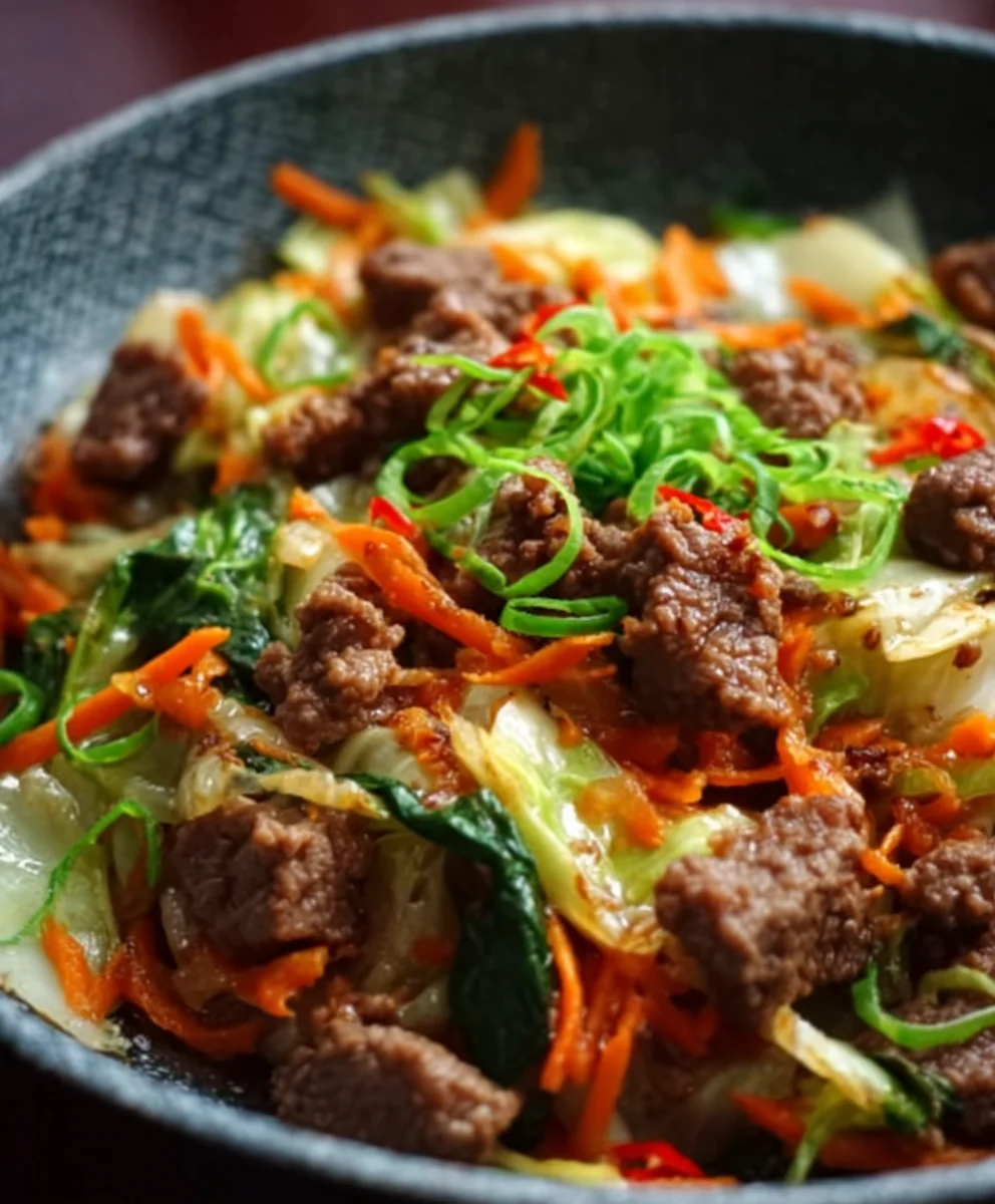 Würzige Chinakohl-Rinderhack-Pfanne – Schnelles Rezept