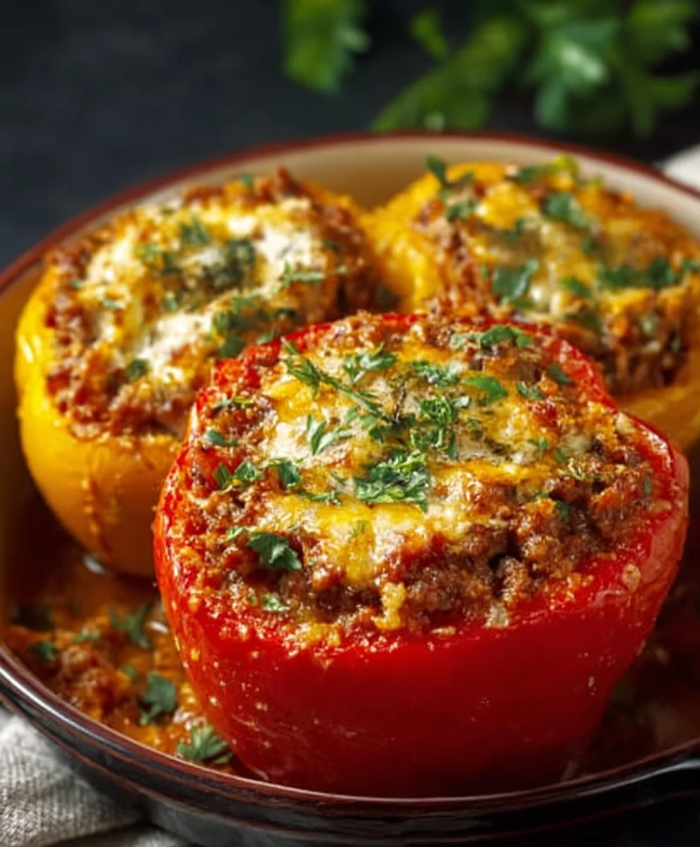 Gefüllte Paprika mit Rindfleisch & Reis: Einfach & Lecker