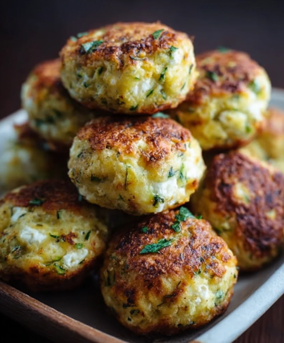 Knusprige Zucchini-Feta-Bällchen (Ofen) – Einfach Lecker!