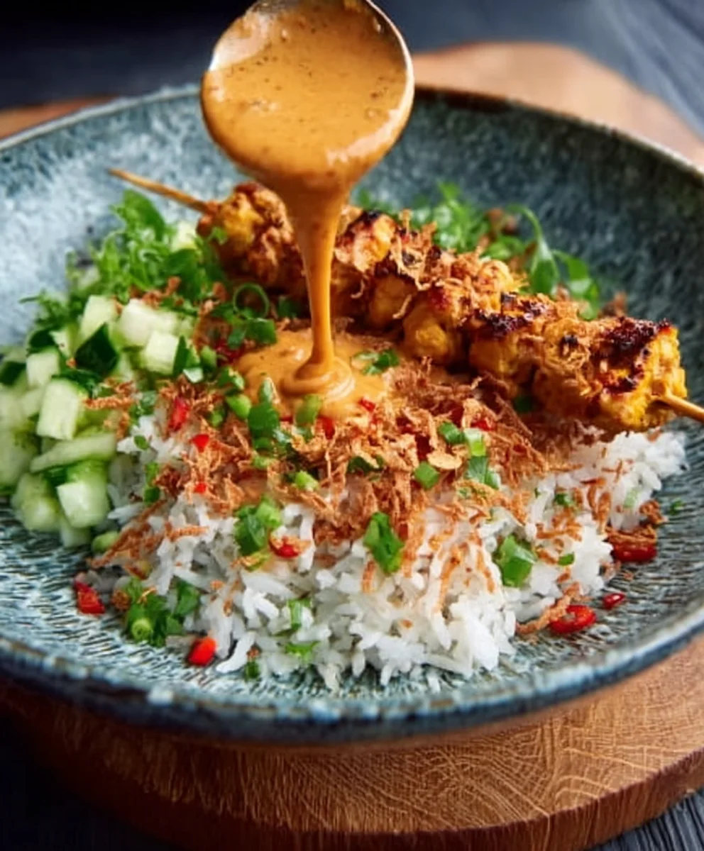Knuspriger Rindfleisch-Satay-Reis-Salat: Ultimatives Rezept