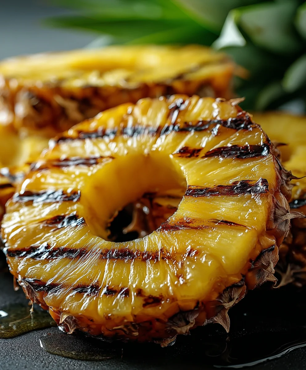 Honig Zimt Gegrillte Ananas: Süßer Genuss