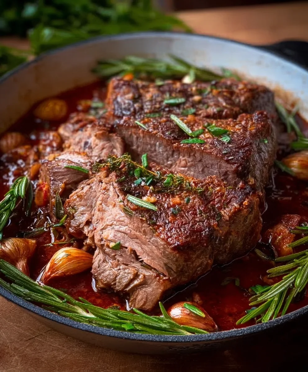Schmorbraten-Rezept: Zartes Rindfleisch mit Knoblauch