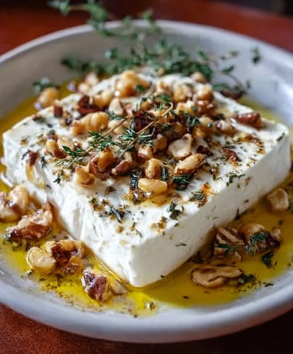 Überbackener Feta: Honig-Thymian-Nuss Rezept für Genießer