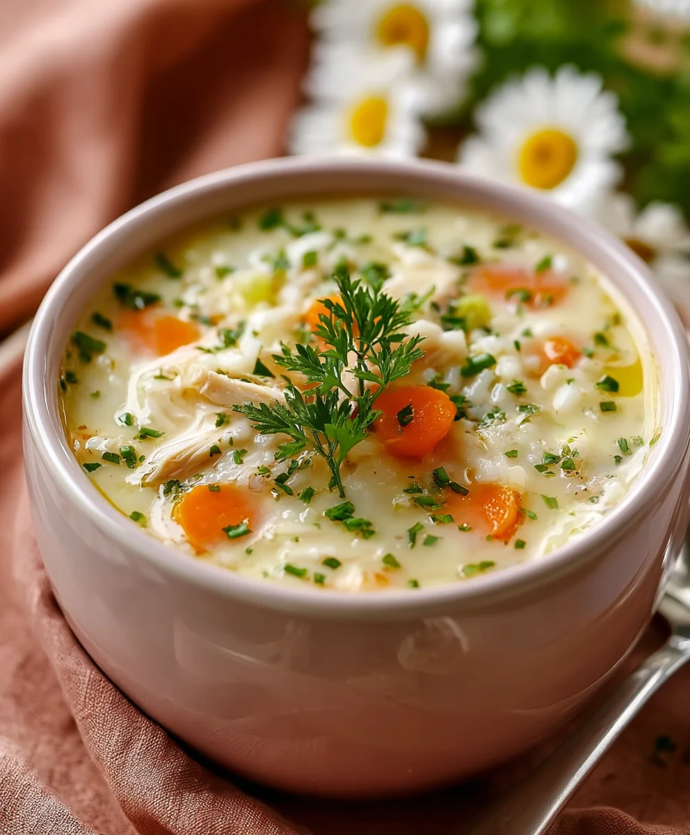 Schnelle Cremige Hühner Reis Suppe – Lecker & Sättigend