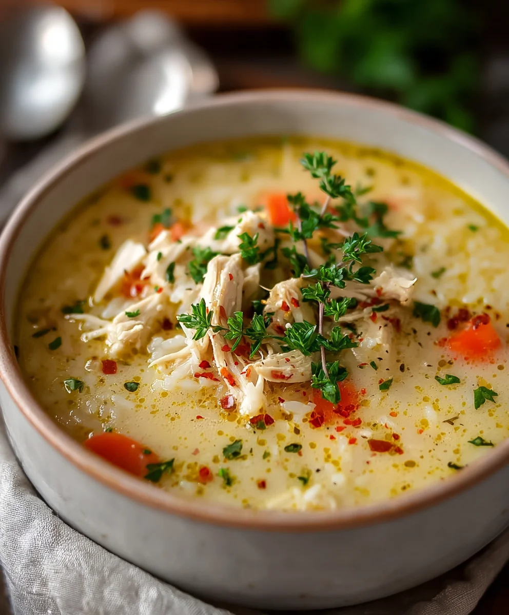 Schnelle Cremige Hühner Reis Suppe – Lecker & Sättigend