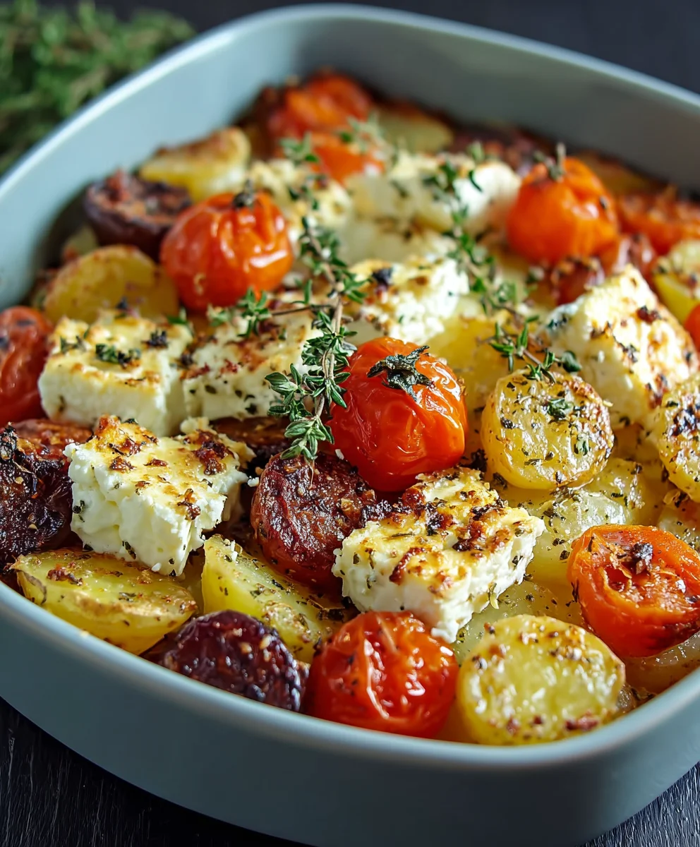 Köstliche Feta Kartoffeln: Einfaches Ofengemüse, Gesund!