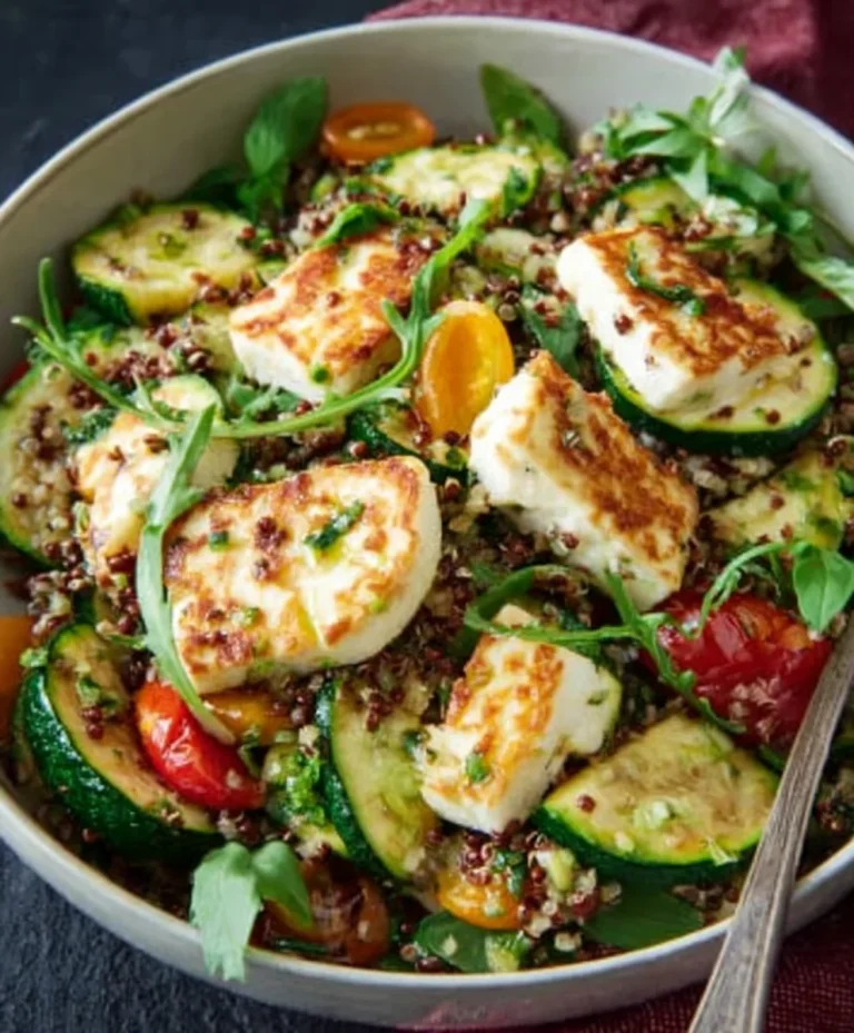 Zucchini Linsen Halloumi Salat: Ultimatives 4-Personen-Rezept