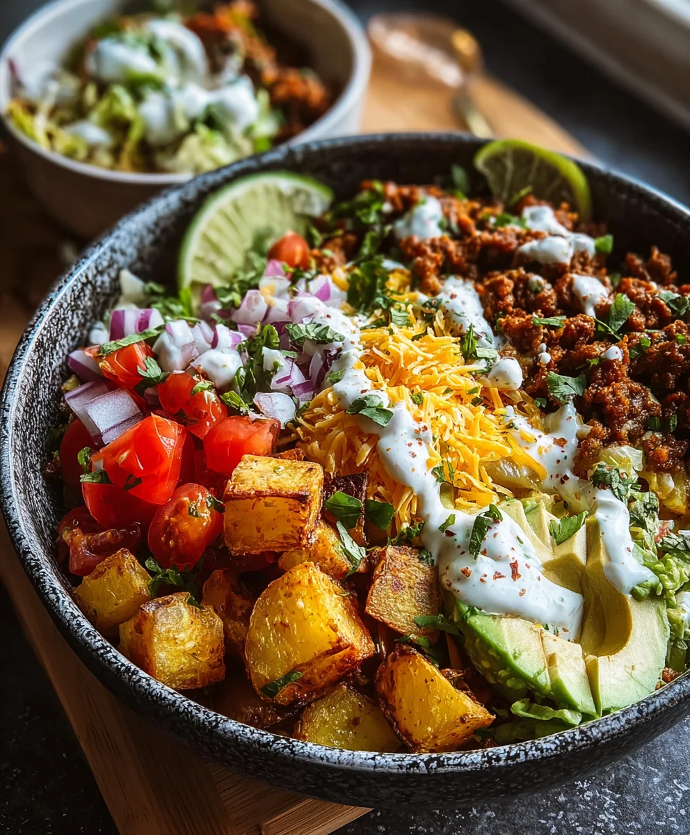 Schnelle Kartoffel-Taco Bowl Meal Prep: Einfach & Lecker